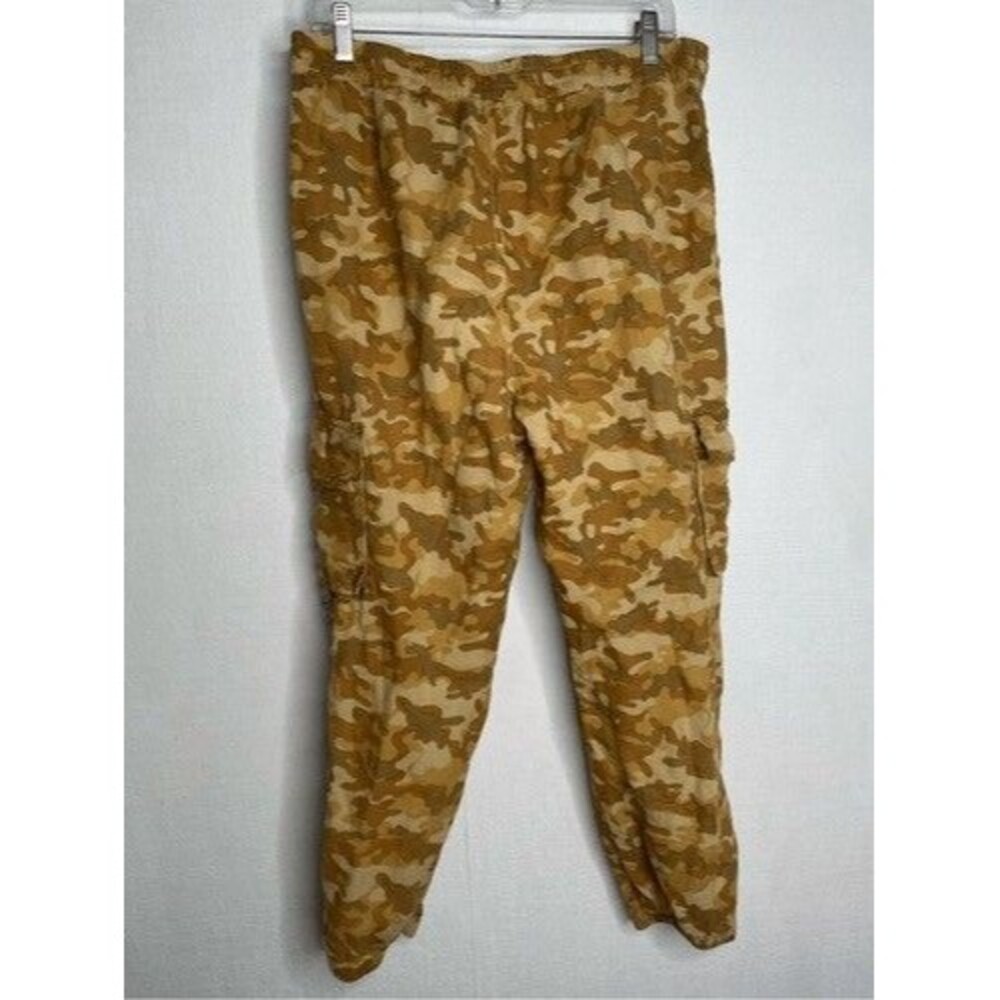 Sundance‎ Catalog Gold Linen Blend Constas Cargo Jogger Pants Women Size M - Picture 7 of 14